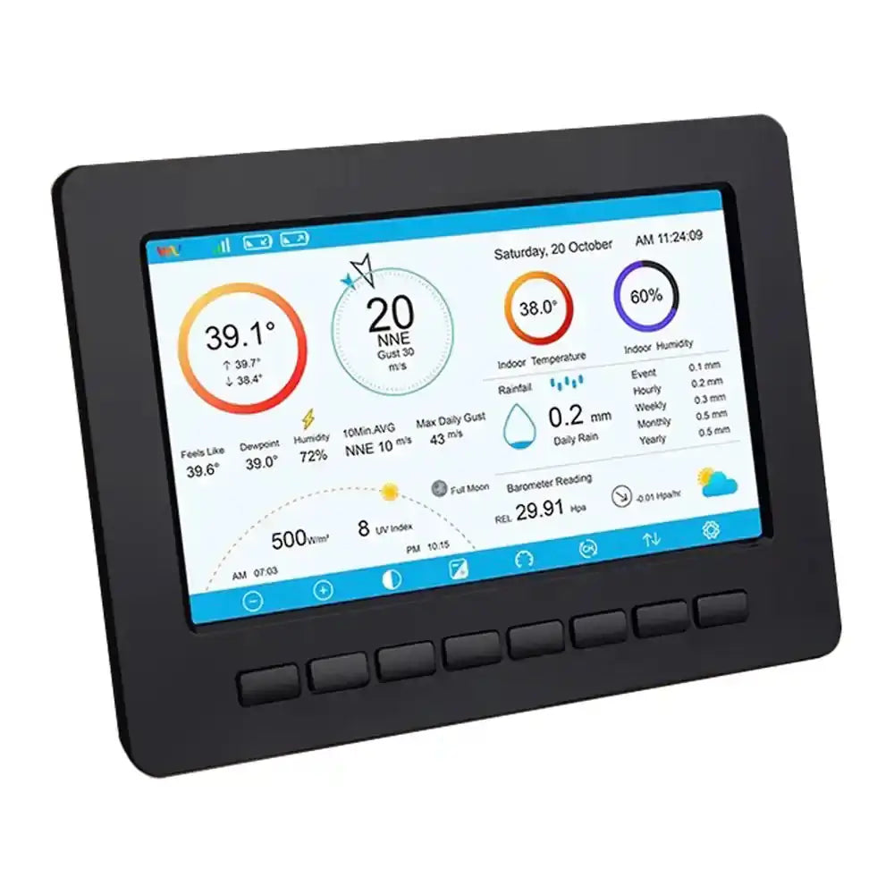 weather-spares-uk.myshopify.com- Ecowitt HP2553H Weather Station with 7" TFT Display, 6-in-1 Sonic Wind Sensor & Rain Collector